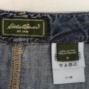 Jeans Skirt Size 6 Eddie Bauer
